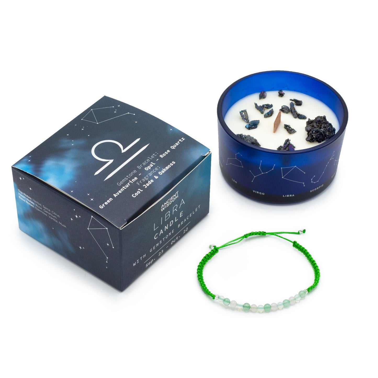 Bougie de cristal avec bracelet - Balance - NaturalSleep.shop