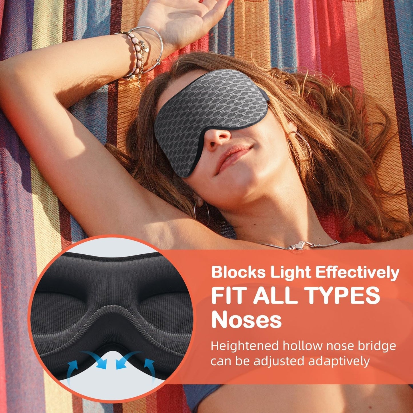 INNELO Sleep Mask – 3D Contoured Design for Ultimate Comfort & 100% Light Blocking - NaturalSleep.shop