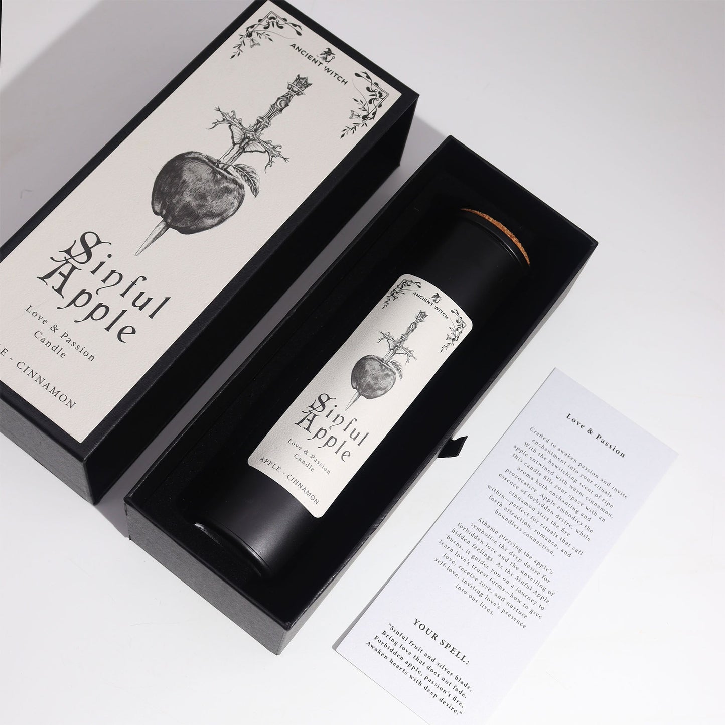 Bougie pomme & cannelle - Amour & passion - NaturalSleep.shop