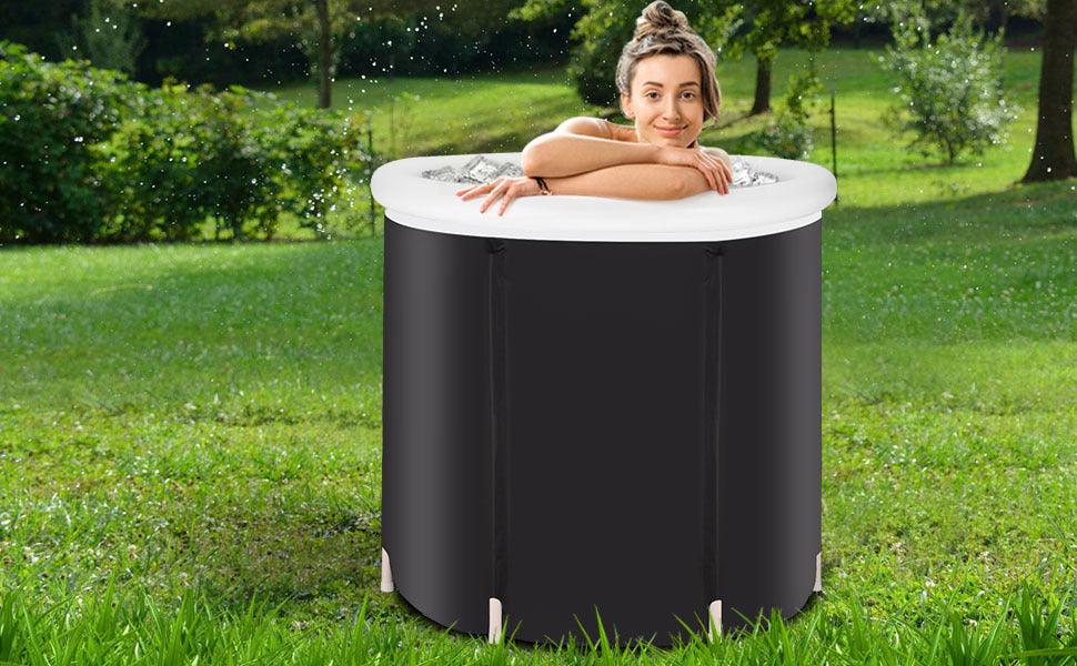 Foldable Recovery Ice Tub-Portable cold water therapy tub for athletes. Long-lasting,insulated,perfect for fitness rehab,spa soaking, outdoor use - Natural Sleep