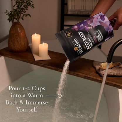 Westlab Magnesium Deep Sleep Bath Salts 1kg - Scientifically-Proven to Help Mind & Body Reach Harmony. Mood-Boosting Neuroscent. 100% Natural Organic Lavender & Cedarwood. - Natural Sleep