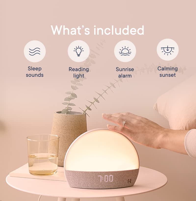 Hatch Restore Réveil simulateur d’aube à lumière intelligente avec routine de sommeil personnelle et sons - Natural Sleep