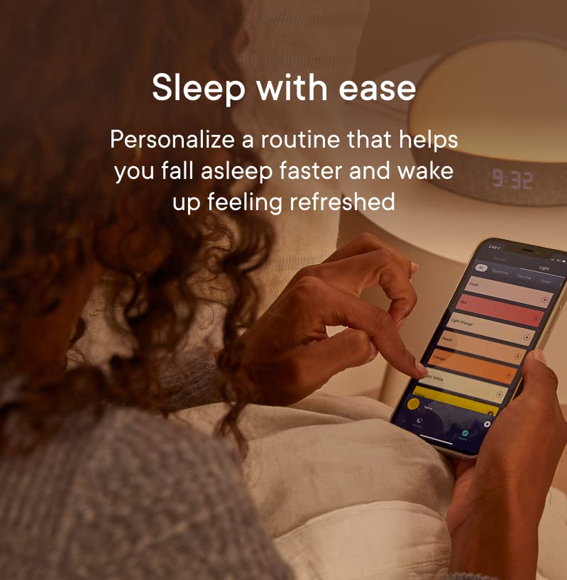 Hatch Restore Réveil simulateur d’aube à lumière intelligente avec routine de sommeil personnelle et sons - Natural Sleep