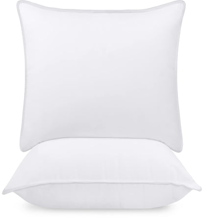 Utopia Bedding Pillow (Lot de 2), 60 x 60 cm, Oreiller de Sommeil, Coussin Respirant et Doux (Blanc) - Natural Sleep