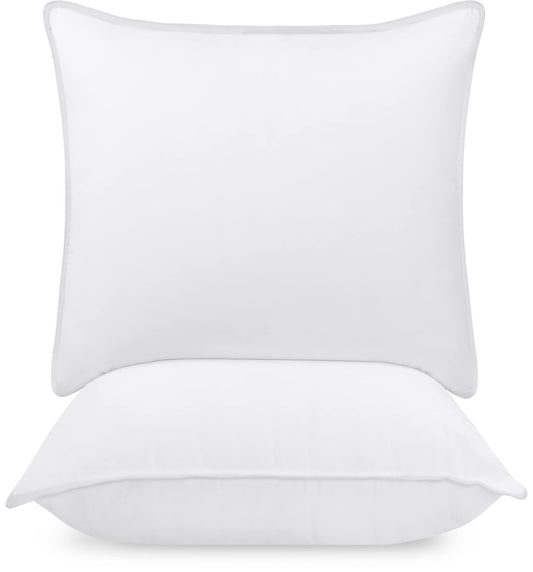 Utopia Bedding Pillow (Lot de 2), 60 x 60 cm, Oreiller de Sommeil, Coussin Respirant et Doux (Blanc) - Natural Sleep