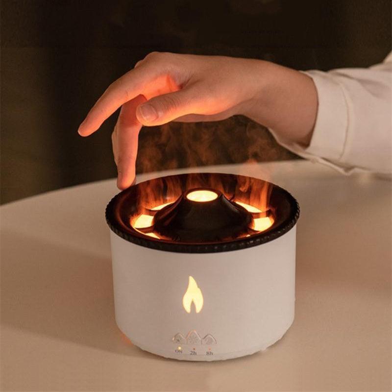 Aromatherapy Ultrasonic Diffuser with Flame Effect – Soothing Sleep & Stress Relief - Natural Sleep