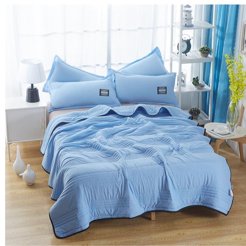 Cooling Blankets Pure Color Summer Quilt Plain Summer Cool Quilt Compressible Air-conditioning Quilt Quilt Blanket - Natural Sleep