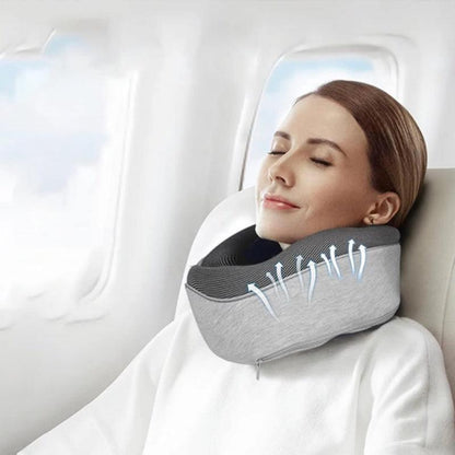 Travel Neck Pillow Non-Deformed Airplane Pillow Travel Neck Cushion Durable U-Shaped Travel Memory Cotton Nap Neck Pillow - Natural Sleep