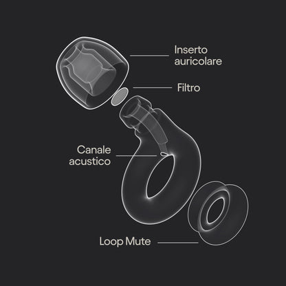 Loop Engage 2 Plus Tappi orecchie – Sollievo dai rumori della quotidianità e suono della voce nitido per eventi sociali, conversazioni, genitori e iperacusia – Riduzione del rumore da 16 dB + Mute - Natural Sleep