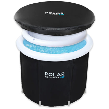 Polar Recovery Tub / 370L Portable Ice Bath for Cold Water Therapy Training/an Ice Bathtub for Athletes - Adult Spa for Ice Baths and Soaking - Outdoor Cold Plunge Tub (Black) - Natural Sleep