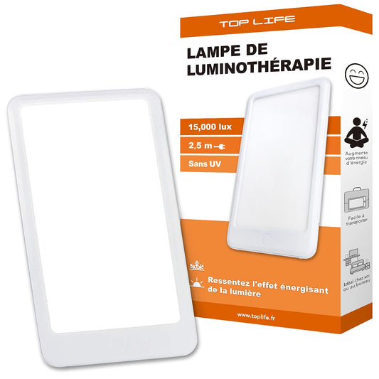 Lampe de Luminothérapie 15000 Lux - Puissante Lumière Pour Le Moral - Lampe de Jour Réglable 3 Intensités (10000 lux, 6000 lux) - Natural Sleep