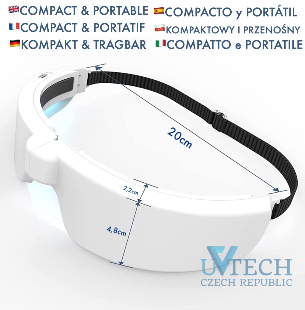 UVtech BLUE-1 Lunettes de luminothérapie – rythme circadien, jetlag, amélioration de l'humeur - Natural Sleep