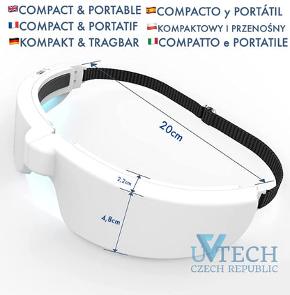 UVtech BLUE-1 Lunettes de luminothérapie – rythme circadien, jetlag, amélioration de l'humeur - Natural Sleep