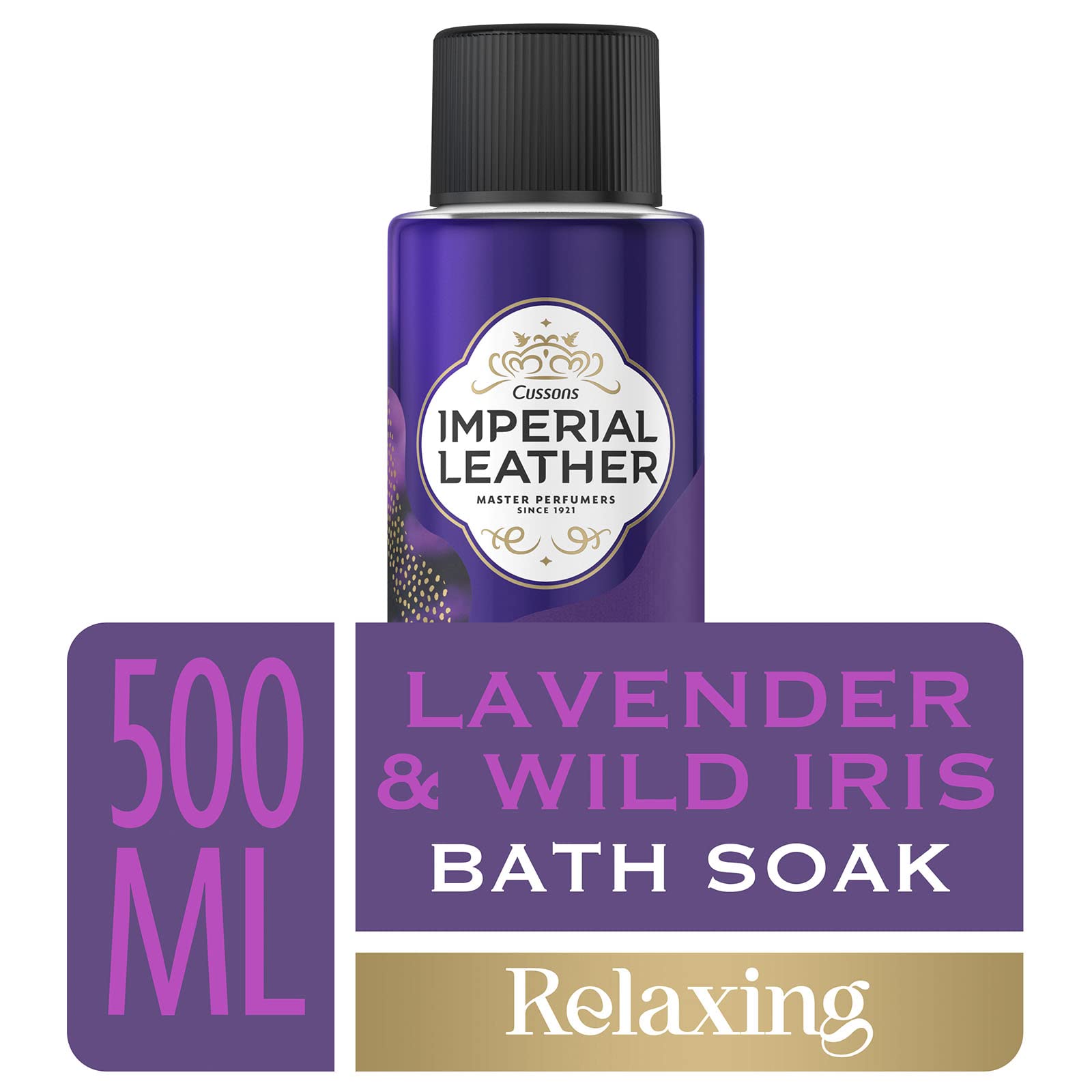 Imperial Leather Relaxing Bath Soak, Lavender & Wild Iris, Rich & Creamy Bubble Bath, Gentle Skin Care, Bulk Buy, Pack of 4 x 500ml - Natural Sleep