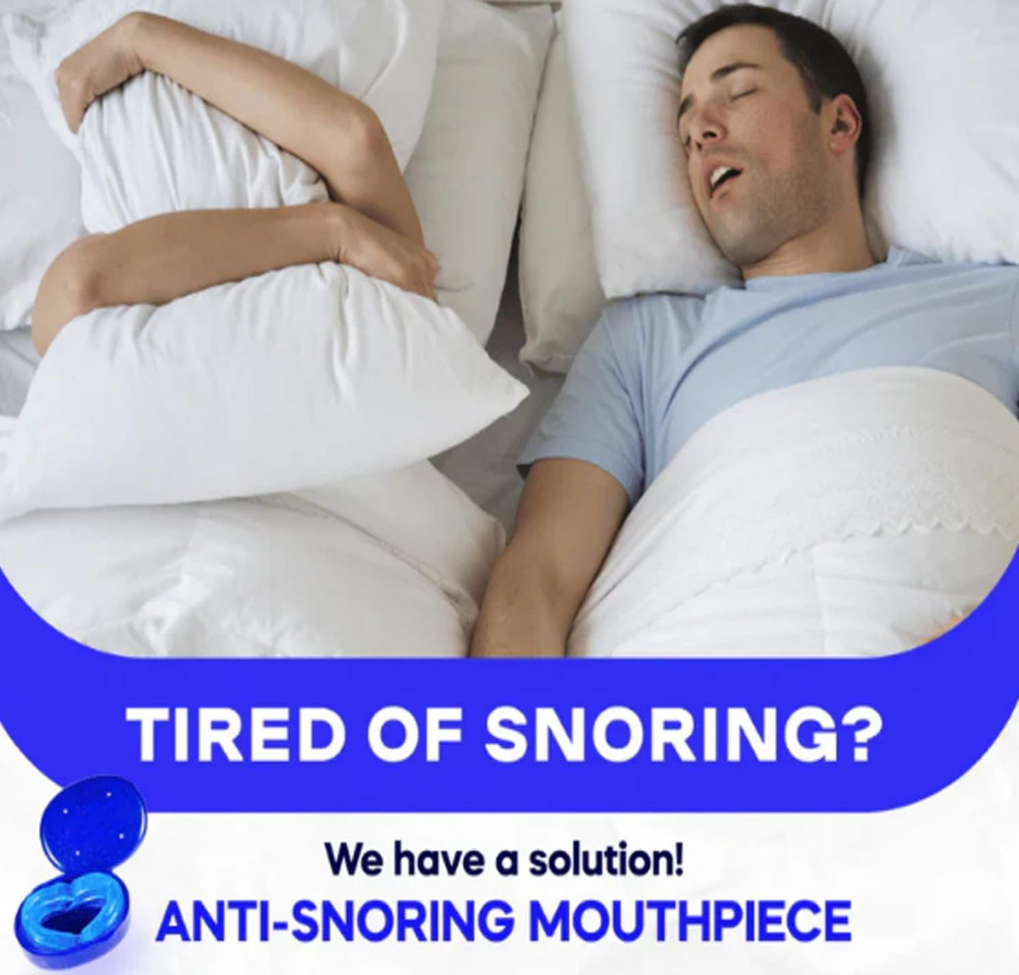 SnorMed Anti-Snoring Mouthpiece, the soothie anti snoring mouthpiece, Instantly Anti Snoring Devices, The Quiet Anti-Snoring Mouthpiece Universal Size,Food Grade Material Anti Snore Mouth Guard (1pcs) - Natural Sleep