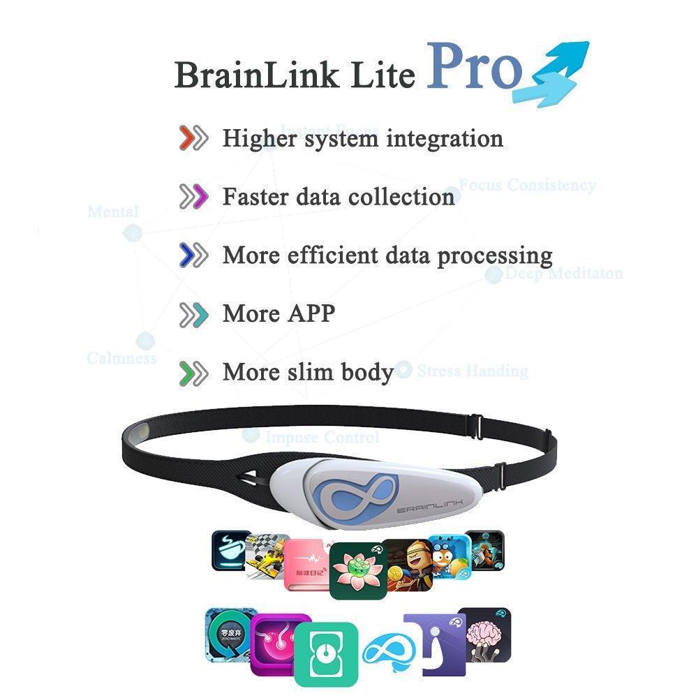 LFHUKEJI Smart headband,BrainLink Lite Pro Portable Smart Brainwave Sensor headband,Professional Training Of The Brain's Nervous And Relaxation,More Than 20 Neruo-gaming Apps - Natural Sleep