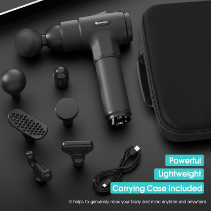 AERLANG Pistolet de Massage Musculaire,masseurs électriques portables de Massage Masseur de Muscle pistolet masseur Six têtes réglables différentes – Option 20 vitesses - NaturalSleep.shop