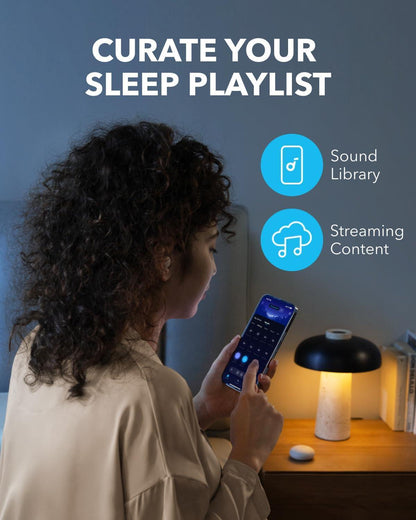 Soundcore Sleep A20 di Anker, auricolari per dormire che limitano i rumori, design compatto per chi dorme sul fianco, 80 ore di autonomia, Bluetooth 5.3, monitora il sonno, sveglia personalizzabile - Natural Sleep