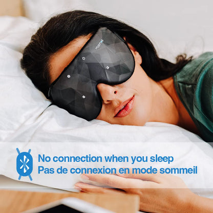 Dreaminzzz - Masque connecté HYPNOS - Vous aide à mieux dormir, améliorer votre sommeil et diminuer votre stress (Noir) - Natural Sleep