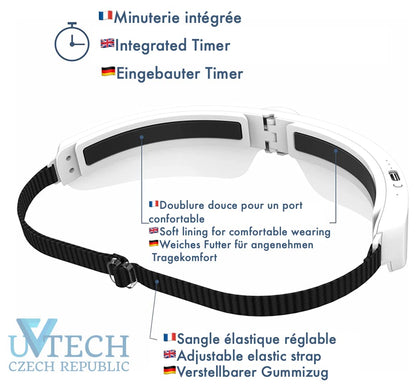 UVtech BLUE-1 Lunettes de luminothérapie – rythme circadien, jetlag, amélioration de l'humeur - Natural Sleep