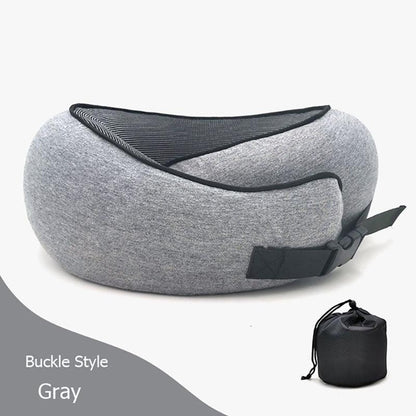 Travel Neck Pillow Non-Deformed Airplane Pillow Travel Neck Cushion Durable U-Shaped Travel Memory Cotton Nap Neck Pillow - Natural Sleep