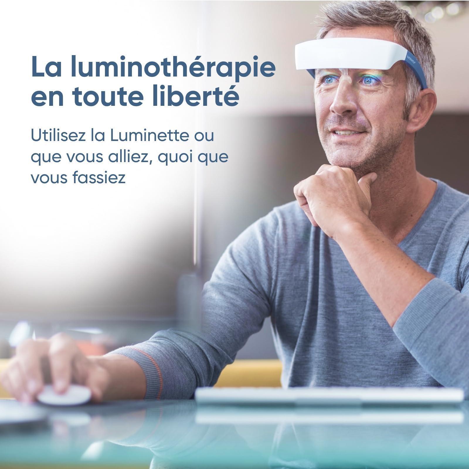 Luminette 2 Lunettes de luminothérapie (Version 2024) - Lampe de Luminothérapie Portable pourle Blues Hivernal et les Troubles du Sommeil - Déjà Plus de 250.000 Utilisateurs Satisfaits - Natural Sleep