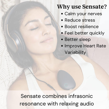 Sensate Relaxation Device - Immediate Calm and Long Term Stress Resilience - Patented Infrasonic Resonance Technology - Natural Sleep