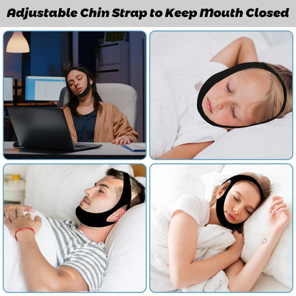 2-Pack Veralabs Airflow Jaw Straps – Breathable Chin Straps for Sleeping and Snoring Relief – Snoring Aids for Men & Women - Natural Sleep