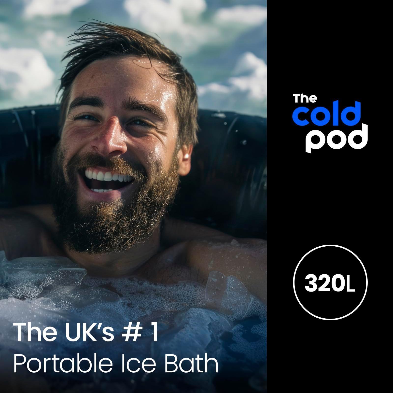 The Cold Pod Ice Bath Tub | 320L Cold Plunge Tub | Cold Water Therapy Tub for Recovery & Cold Plunge | Portable Ice Bath Plunge Pool For Adults | Ice Plunge Tub For Ice Baths |Cold Tub | Ice Tub & Lid - Natural Sleep