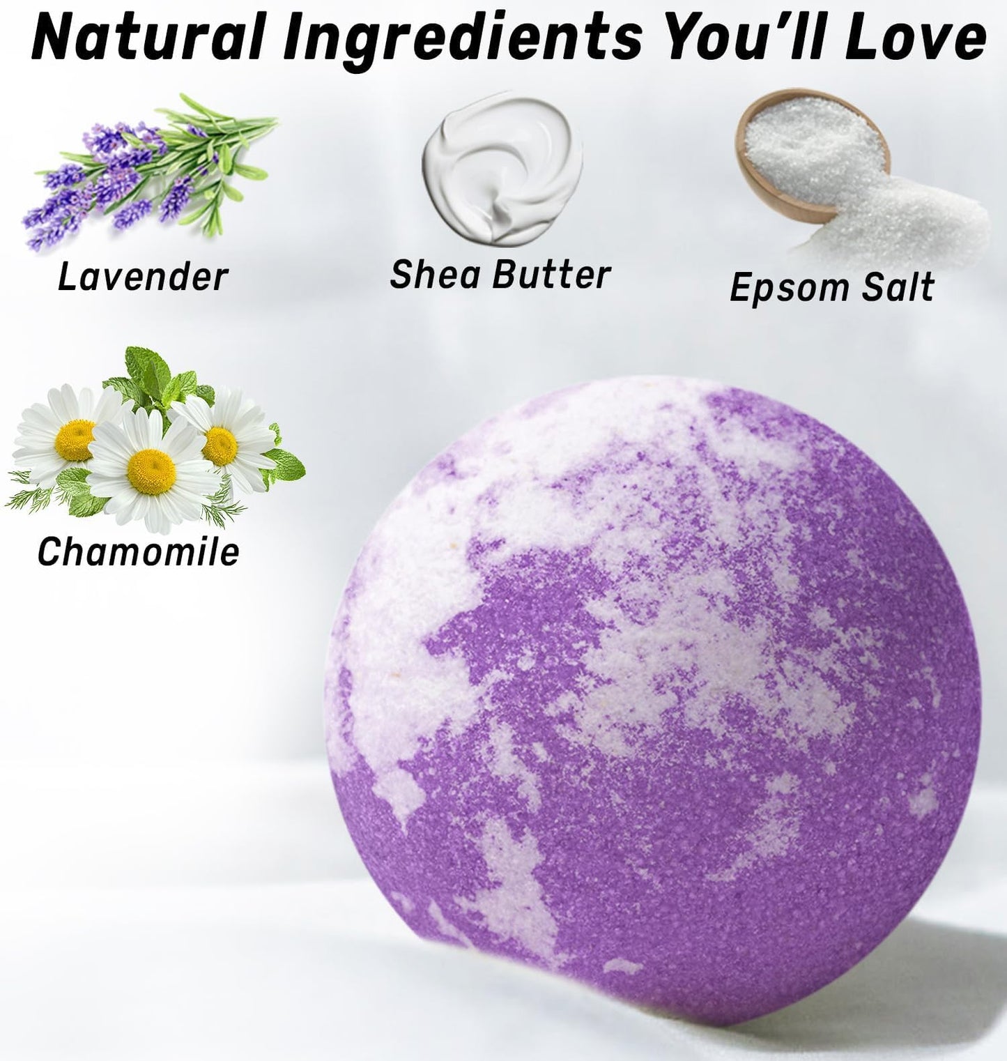 Deep Sleep Bubble Bath Bombs Infused Lavender and Chamomile Essential Luxurious Bath Additives for Dry Skin Nourishment -Indulge in A Blissful Bathing Experience with Our Relaxation Gift Set - Natural Sleep