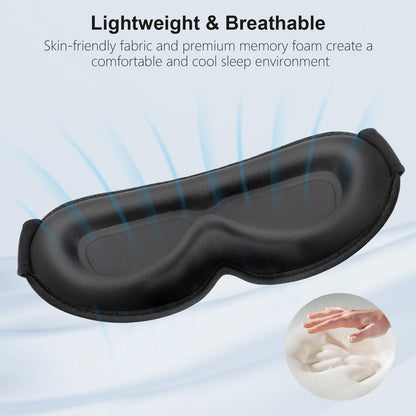 Gritin Antifaz para Dormir para Mujer y Hombre, 100% Anti-Luz Máscara de Dormir Sin Presión Ocular - Diseño Ergonomico 3D para Las Pestañas y Los Movimientos Oculares, Ultrasuave & Cómodo Sleep Mask - Natural Sleep