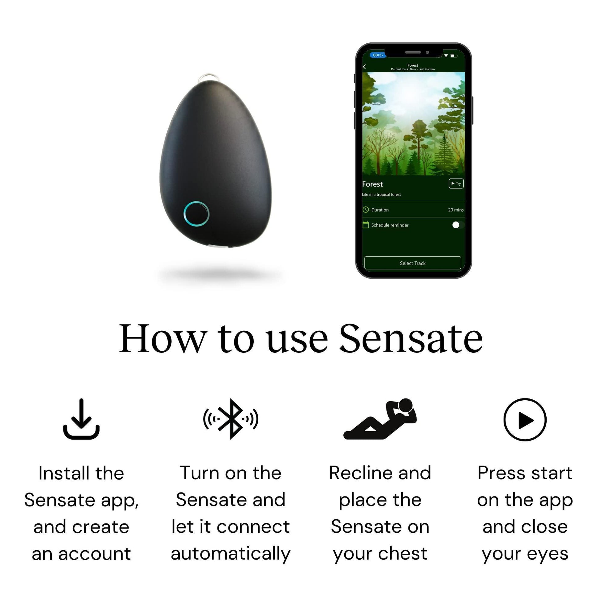 Sensate Relaxation Device - Immediate Calm and Long Term Stress Resilience - Patented Infrasonic Resonance Technology - Natural Sleep