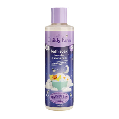 Childs Farm Slumber Time Sleep Bath Soak Lavender and Moon Milk Suitable for Newborns with Dry, Sensitive and Eczema-Prone Skin 250 ml - Natural Sleep