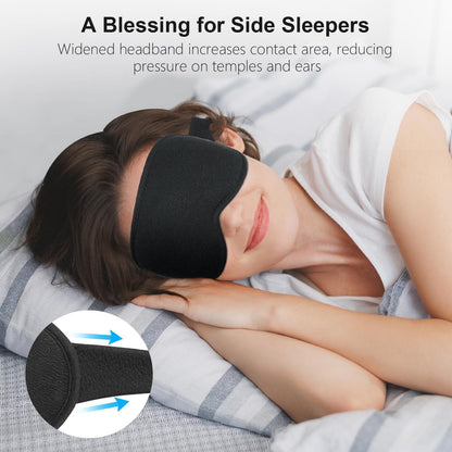 Gritin Antifaz para Dormir para Mujer y Hombre, 100% Anti-Luz Máscara de Dormir Sin Presión Ocular - Diseño Ergonomico 3D para Las Pestañas y Los Movimientos Oculares, Ultrasuave & Cómodo Sleep Mask - Natural Sleep