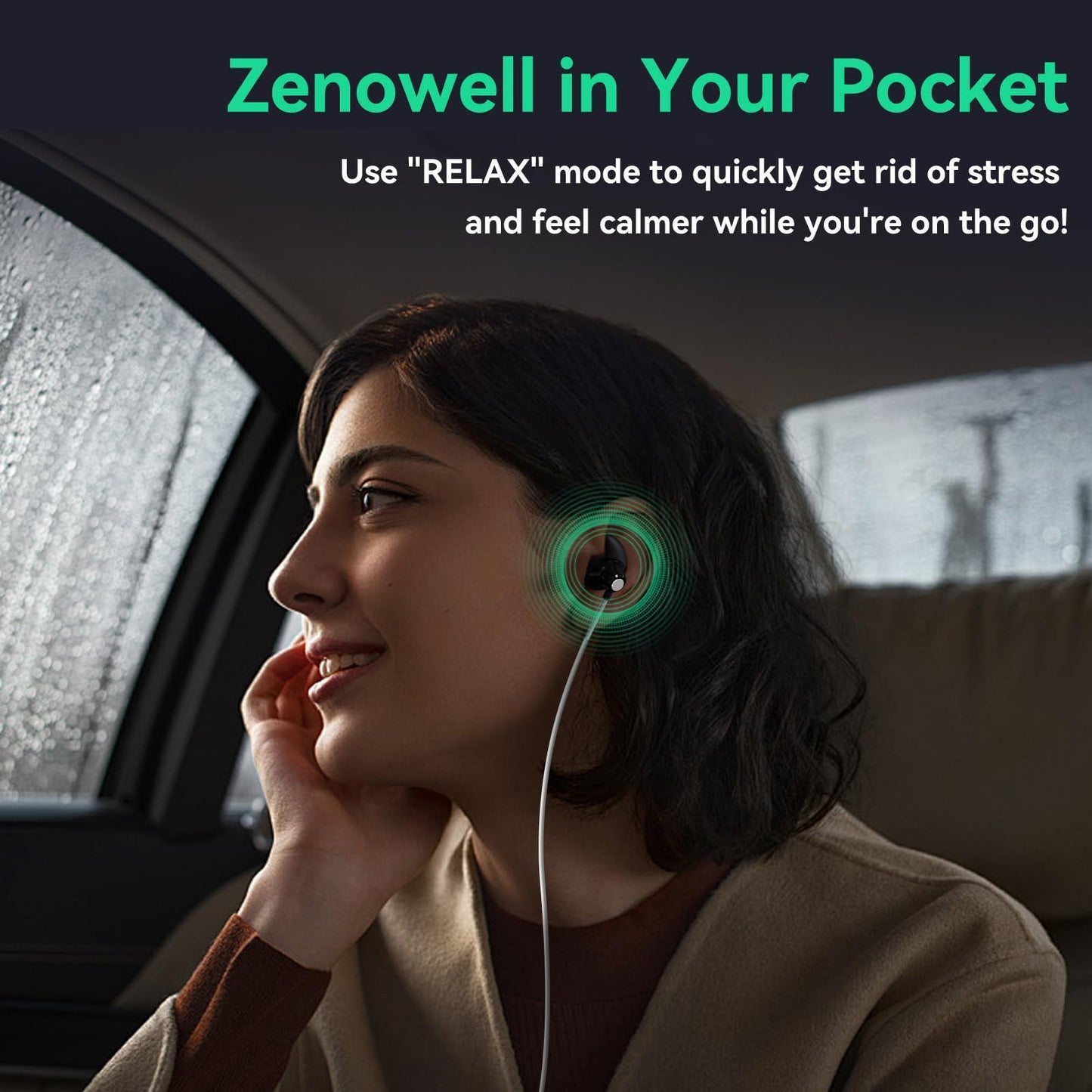 ZENOWELL Auricular Vagus Nerve Stimulator, Sleep Better, Restore Calm, Stress Management and Recover, Patented Vagus Nerve Wearable Device, Relaxation Device, Enjoy Long-Term Sleep Improvement - Natural Sleep