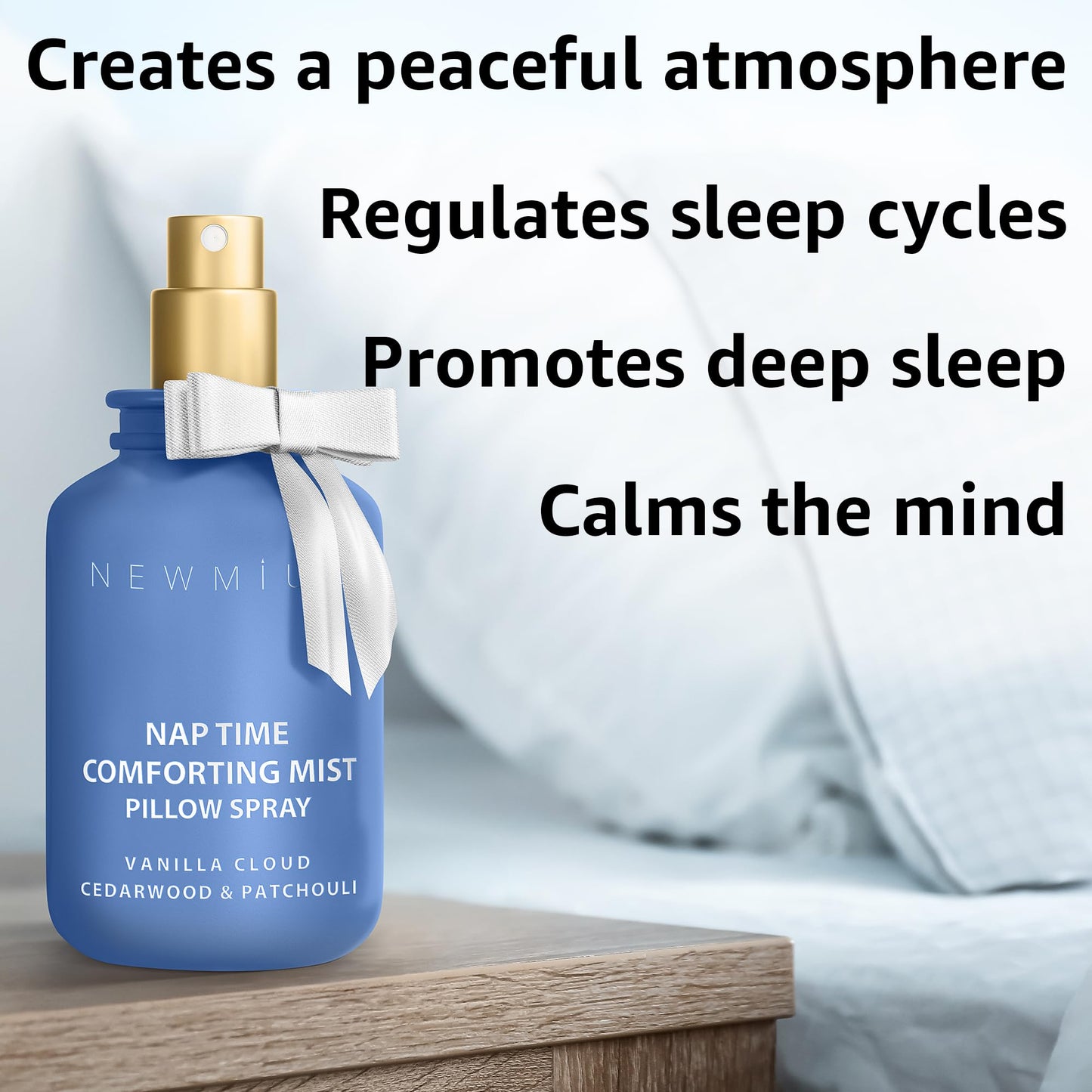 Nap Time Pillow Spray - Vanilla Cedarwood Essential Oils Natural - Fast Acting Aromatherapy Mist for Restful Sleep Relaxation Calming Stress Relief - Bedtime & Shower Spray Luxury Self Care Gift - Natural Sleep