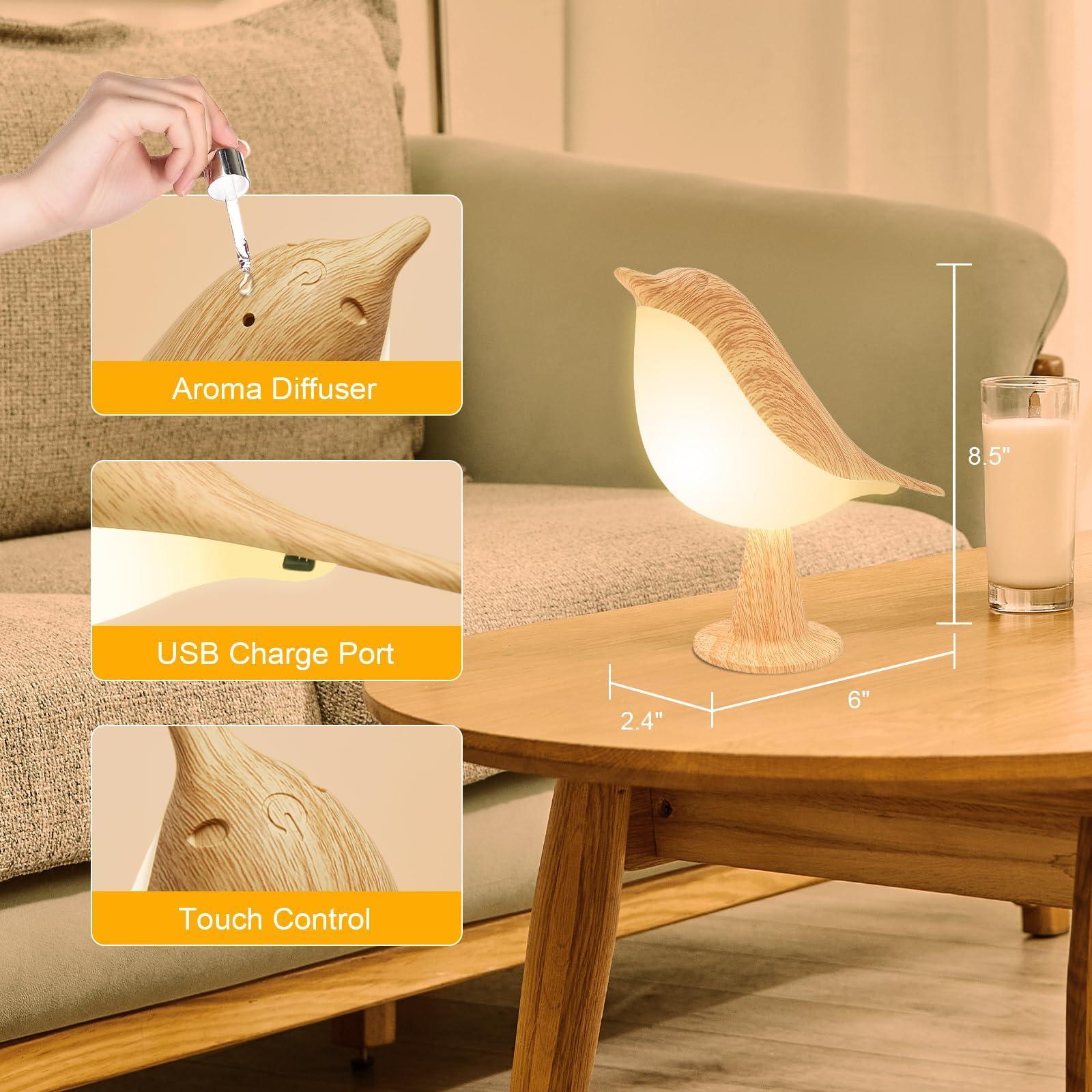 Lampe de Chevet Tactile, Lampe De Table Rechargeable avec 3 Modes Dimmable, 3000K-6000K, 1800mAh, Sans Fil, Décoration pour Maison, Parfaite pour Chambre Bureau Cadeau - Natural Sleep