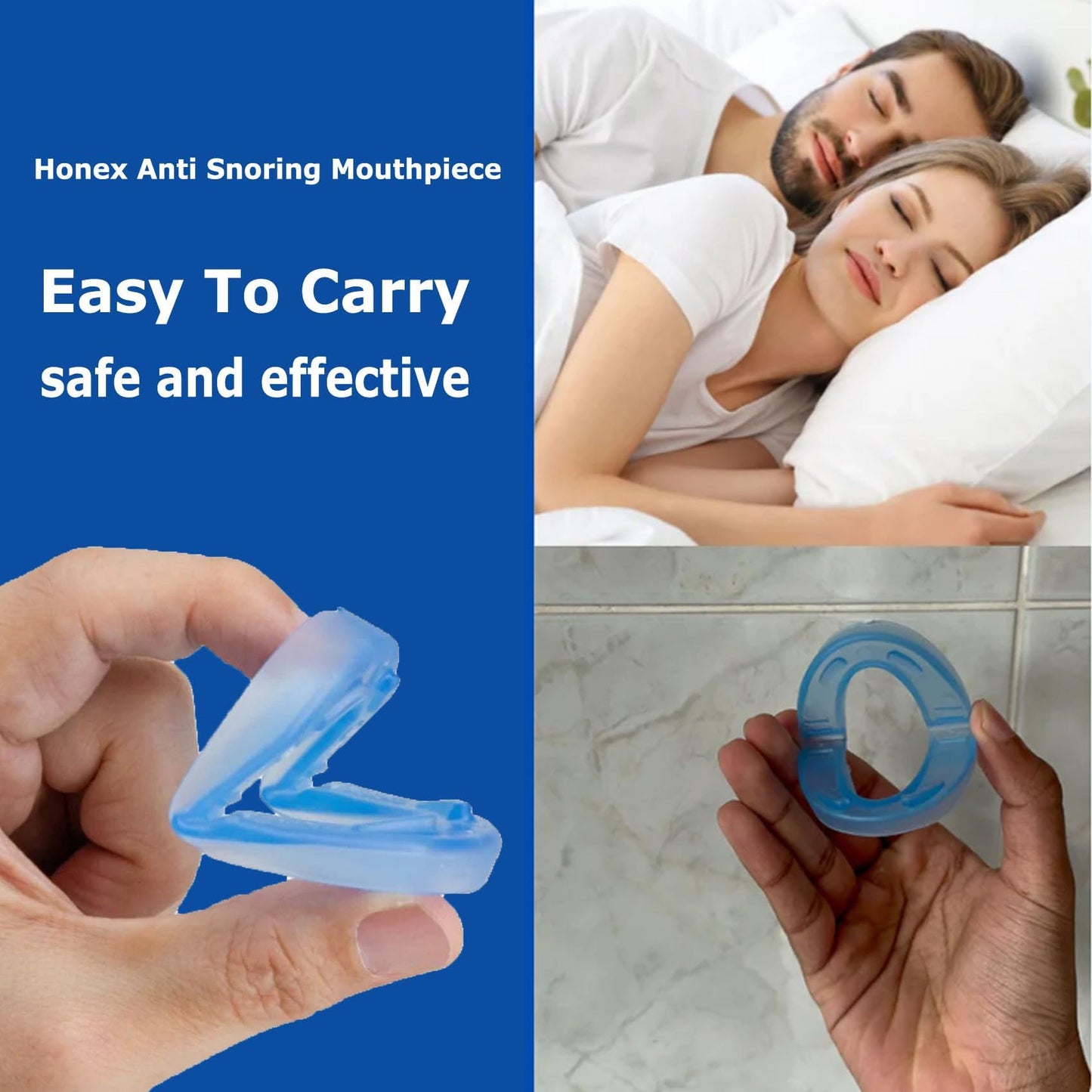 SnorMed Anti-Snoring Mouthpiece, the soothie anti snoring mouthpiece, Instantly Anti Snoring Devices, The Quiet Anti-Snoring Mouthpiece Universal Size,Food Grade Material Anti Snore Mouth Guard (1pcs) - Natural Sleep