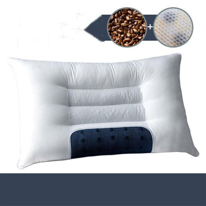 Cotton Cassia Seed Pillow, Buckwheat Skin, Cervical Pillow - Natural Sleep