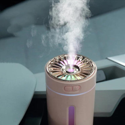 Wireless Air Humidifier Colorful Lights Mute Ultrasonic USB Fogger Diffuser Purifier 800mAh Rechargeabl Cool Mist Maker For Car - Natural Sleep