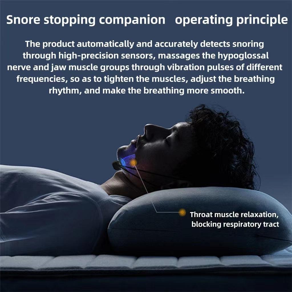 Smart Anti Snoring Device EMS Pulse Snoring Stop Effective Solution Snore Sleep Aid Portable Noise Reduction Muscle Stimulator - Natural Sleep