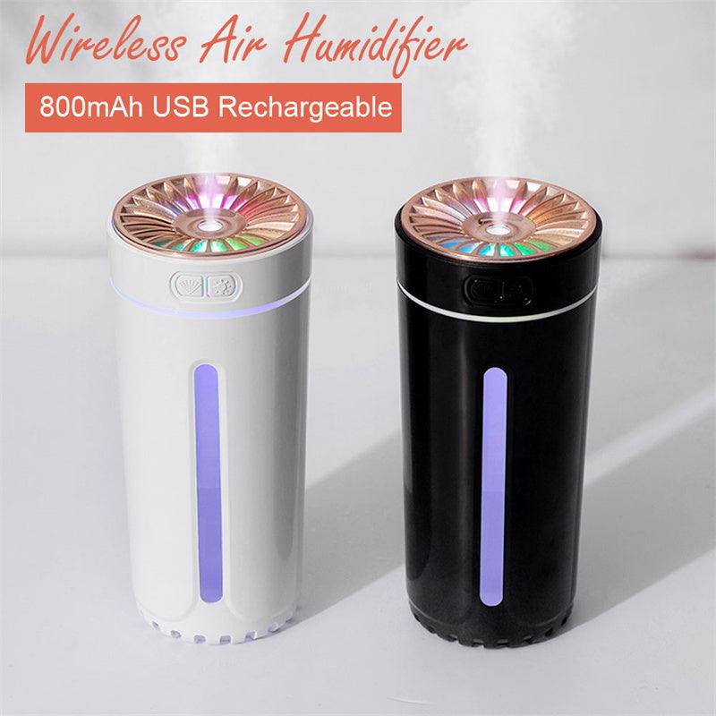 Wireless Air Humidifier Colorful Lights Mute Ultrasonic USB Fogger Diffuser Purifier 800mAh Rechargeabl Cool Mist Maker For Car - Natural Sleep