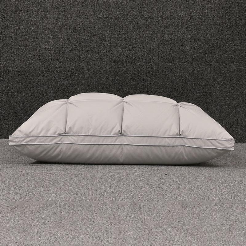 White Goose Down Cotton Single Household Sleep Aid Pillow - Natural Sleep