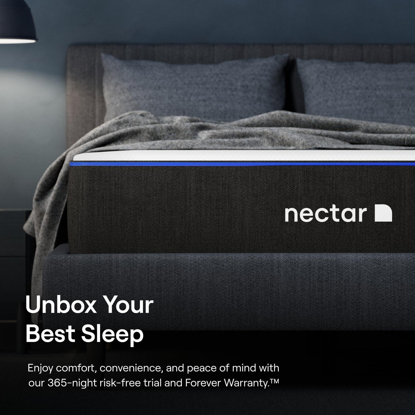 Nectar Double Mattress 25 cm - Medium-Firm Memory Foam - Quilted Cooling Cover - 365 Night Trial - Forever Warranty - Natural Sleep