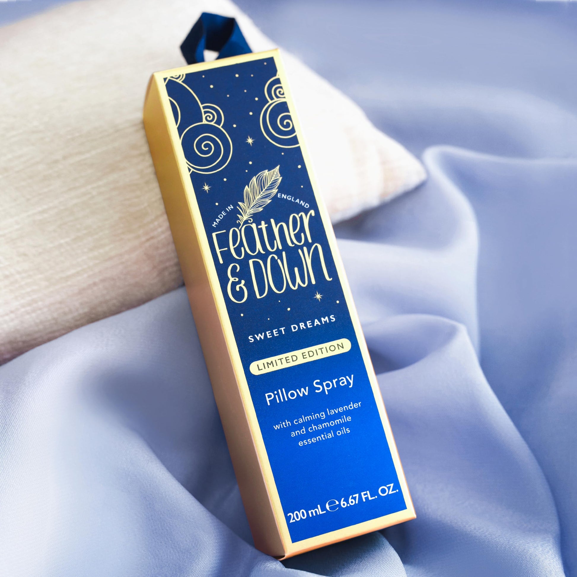 Feather & Down Sweet Dreams Limited Edition Pillow Spray (200ml) - with Calming Lavender & Chamomile Essential Oils. Encourages Calm, Tranquillity & a Restful Night's Sleep. Cruelty Free. - Natural Sleep