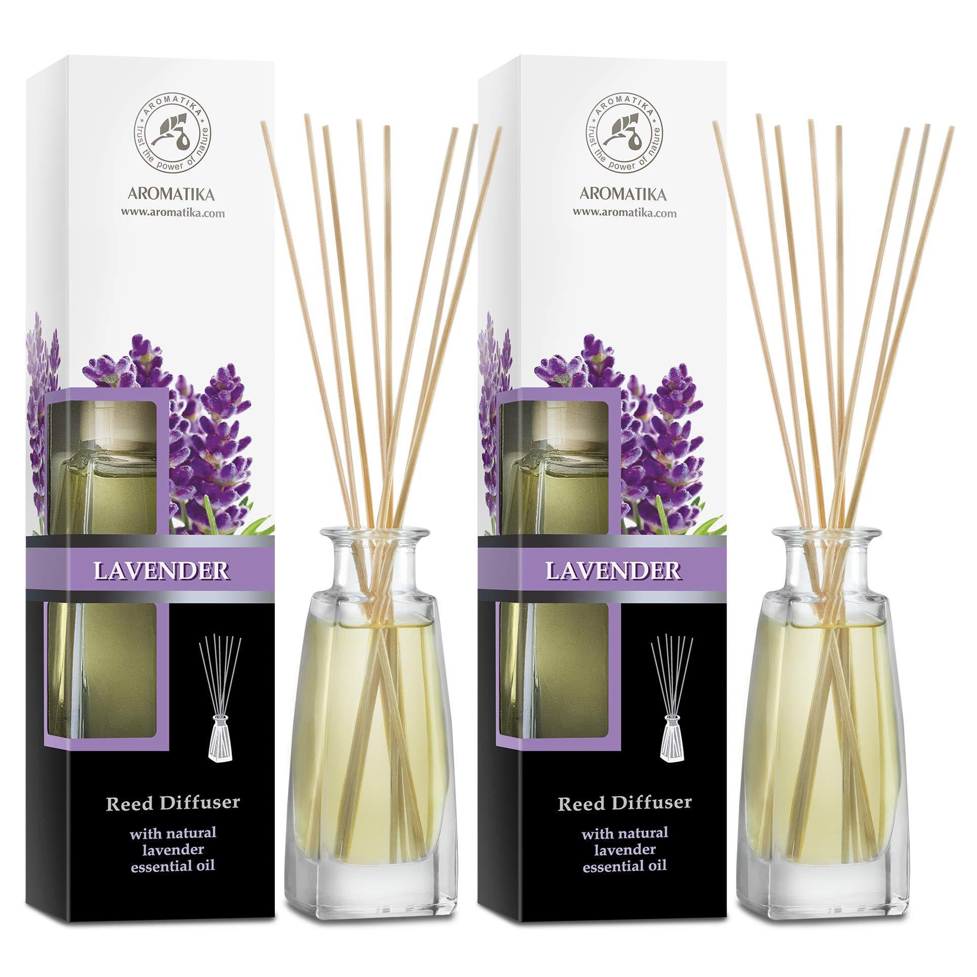 Difusor Lavanda 2x100ml para Aromaterapia - Difusor Perfumado - Ambientador de Varillas de Rattan - Natural Sleep