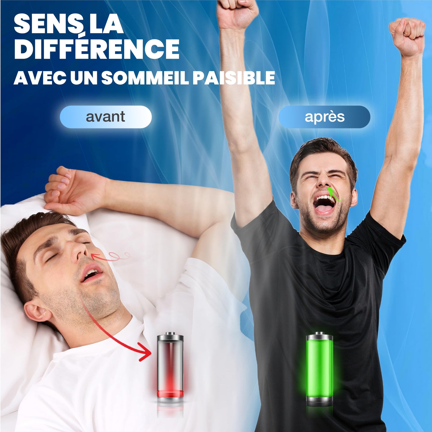 Attelle de ronflement contre le ronflement et le grincement Protège-dents anti-ronflement (attelle de morsure) enfin sans ronflement avec attelle dentaire - réglable comme chez le dentiste - Natural Sleep