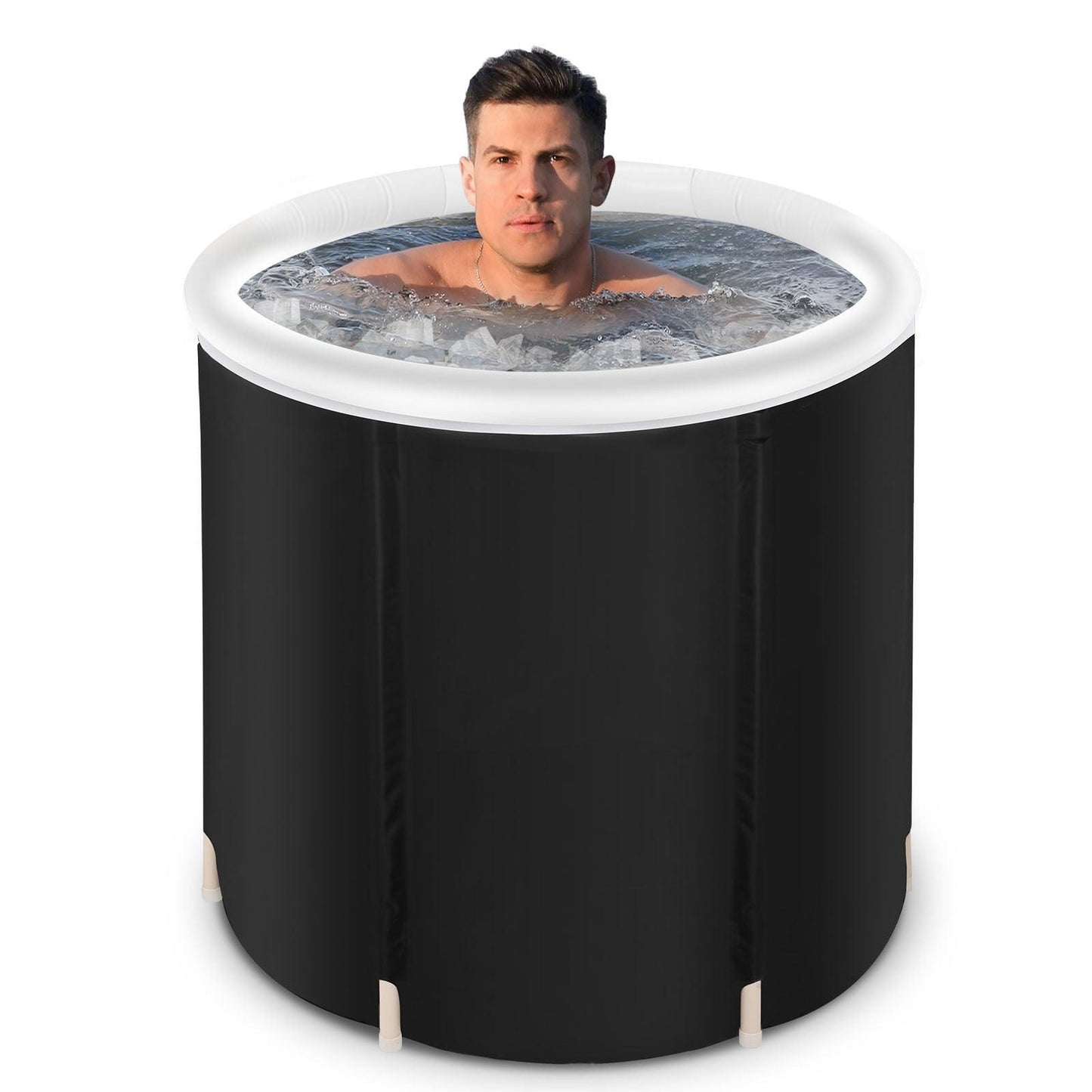 Foldable Recovery Ice Tub-Portable cold water therapy tub for athletes. Long-lasting,insulated,perfect for fitness rehab,spa soaking, outdoor use - Natural Sleep