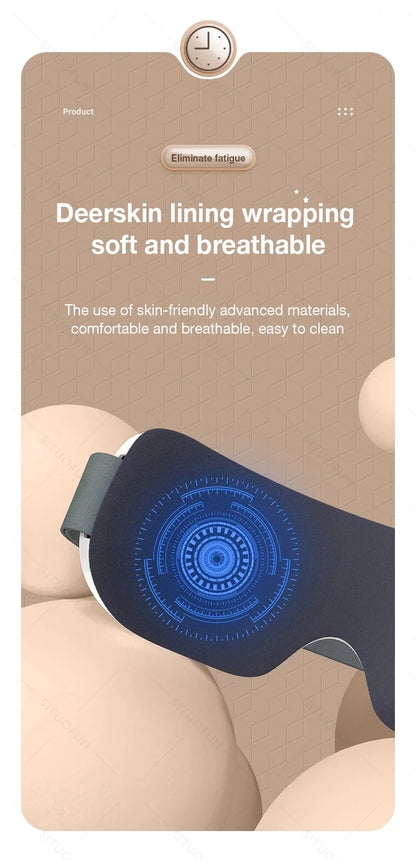 Eye Massager With Heat, Vibration and Bluetooth Music, Improve Sleep - Natural Sleep