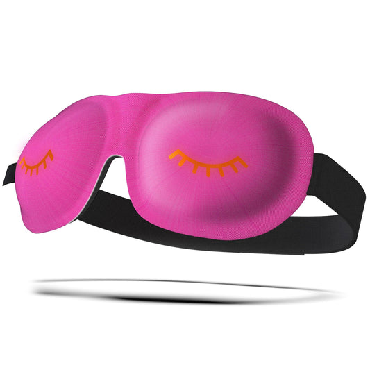 SMUG 100% Blackout Sleep & Eye Mask | Eyelash Extension Friendly | Eye Masks for Sleeping | Sleep Masks for Women & Men | Straps for Dream Comfort & Adjustability | Pink Wink - Natural Sleep